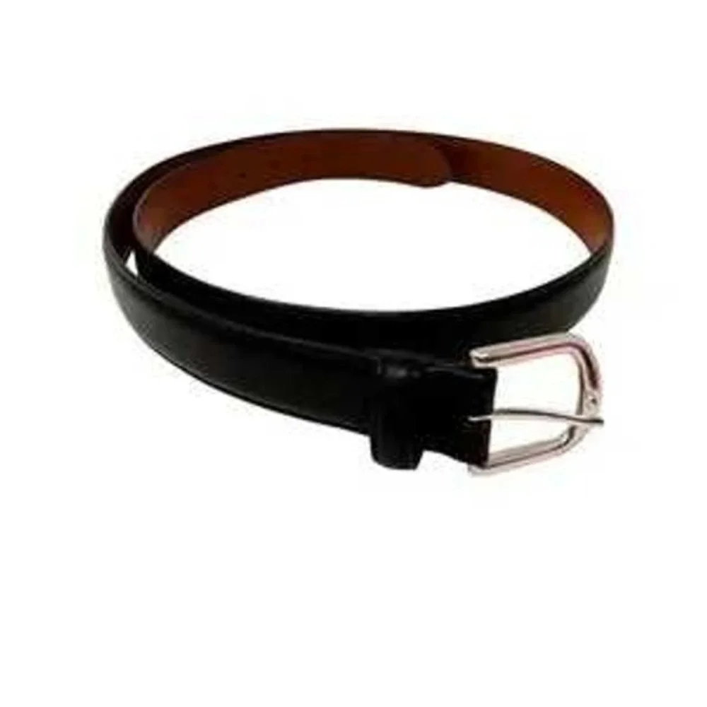 Mens Black Embossed Leather Wildlife Deer Belt‎ Silver Buckle Size 36
